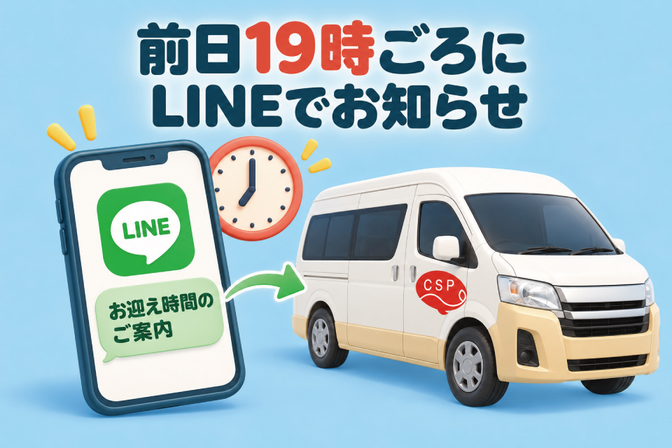 お迎え時間はいつ分かりますか？