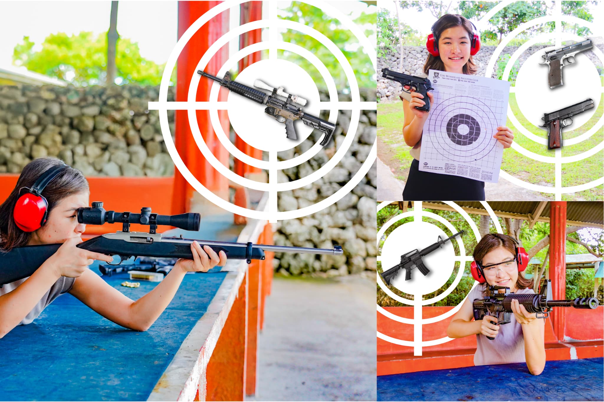 選べる3種類の銃で本格射撃体験！／1丁：30発〜