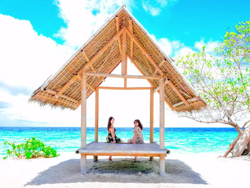 スミロン島ブルーウォーターアイランドリゾートデイユースツアーをお得に楽しみたいあなたにおすすめツアー。ジンベイザメと泳いだ後はセブ屈指の美しい海を誇るスミロンのブルーウォーターリゾートでデイユース＆食べ放題のビュッフェを堪能しよう。