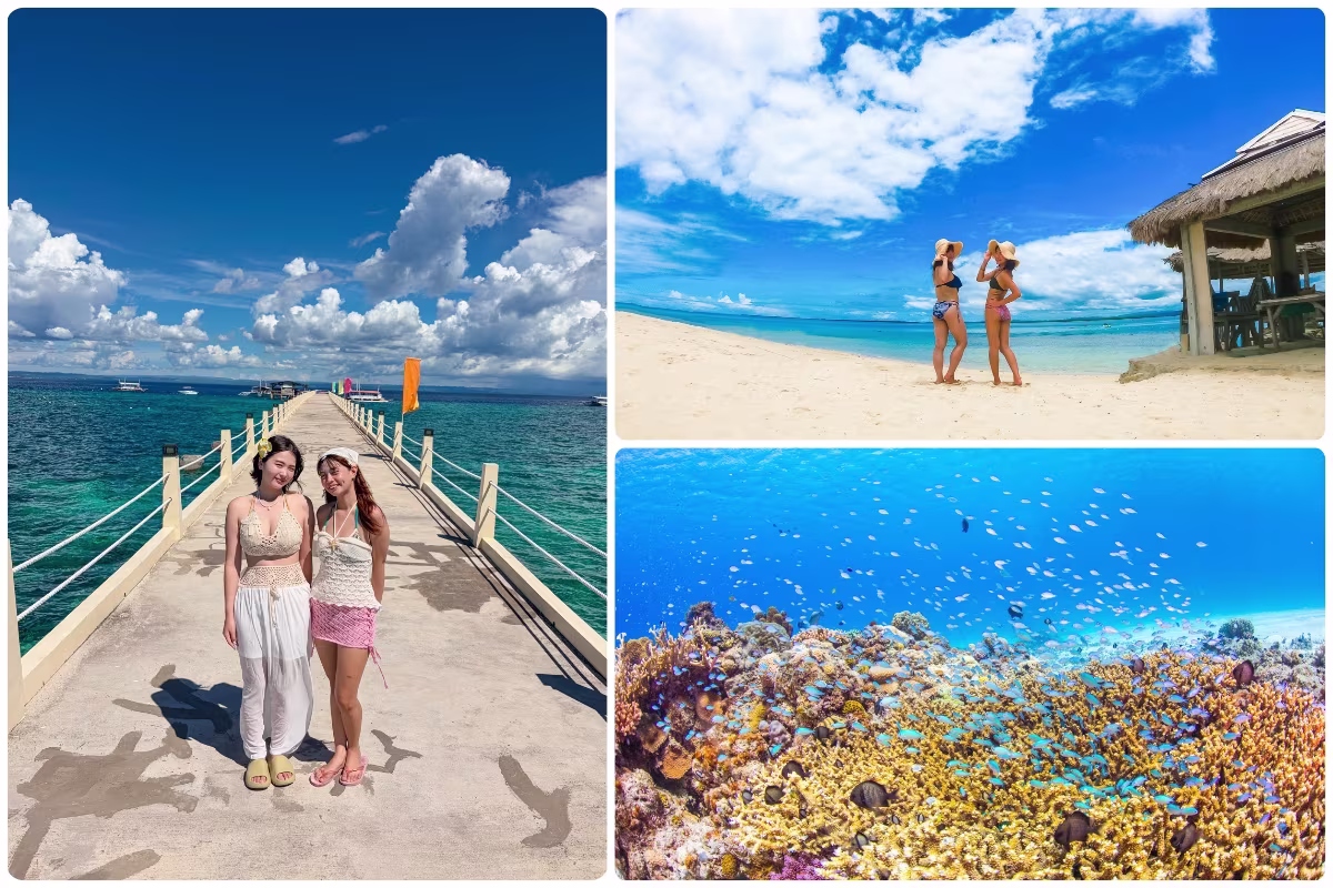 セブ島アイランドホッピング人気の3島巡り｜パンダノン・ナルスアン・ヒルトゥガン 🏝️