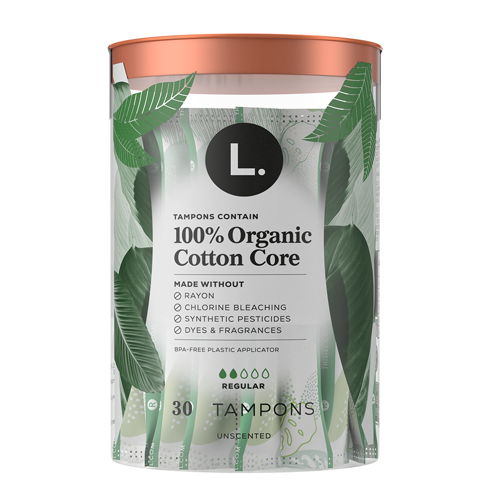 L. Organic Cotton Super Absorbency Compact Tampons 30 Count