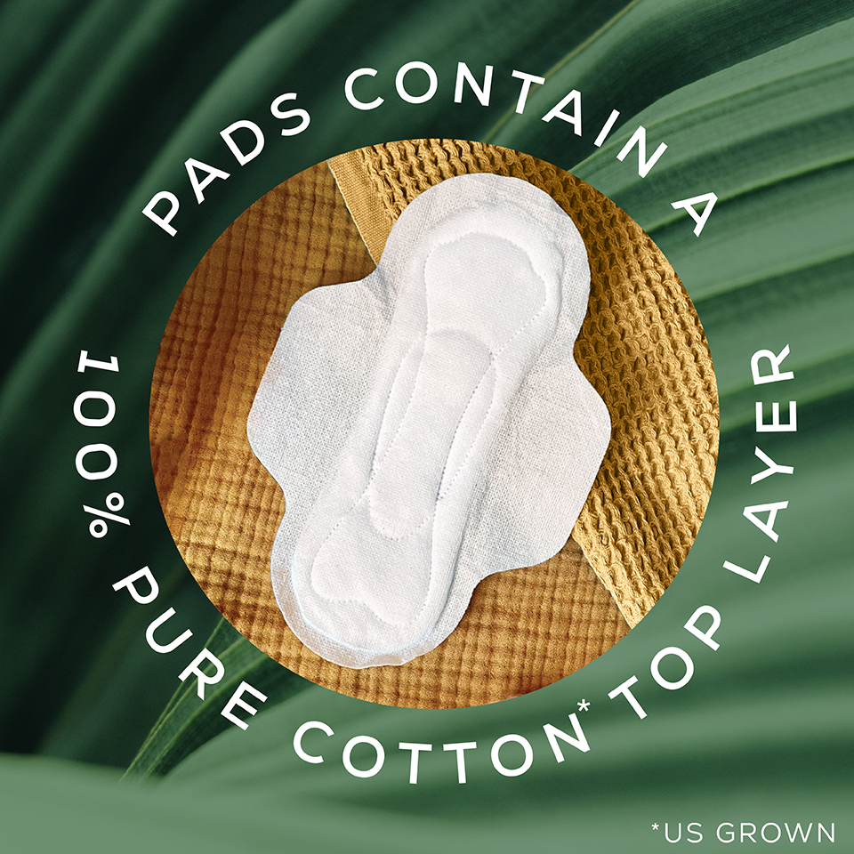L. PURE COTTON EXTRA LONG OVERNIGHT ULTRA THIN PADS DEMO 