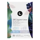 Overnight pads with organic cotton top sheet 