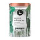 Organic light and regular tampons with a 100% cotton core 