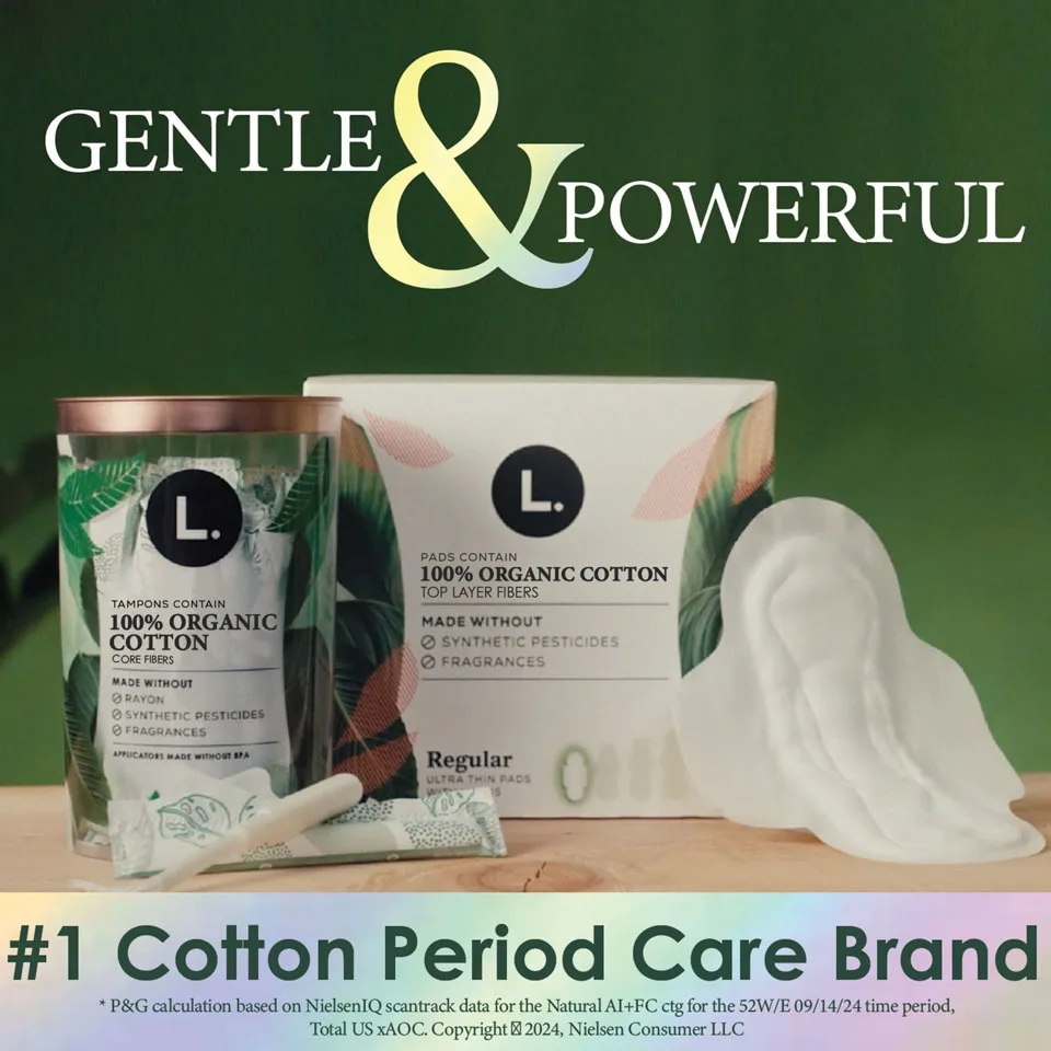 Gentle & Powerful. #1 Cotton Period Care Brand