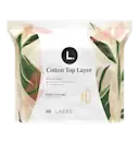 Extra coverage liners with organic cotton top sheet 