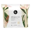 Extra coverage liners with organic cotton top sheet 