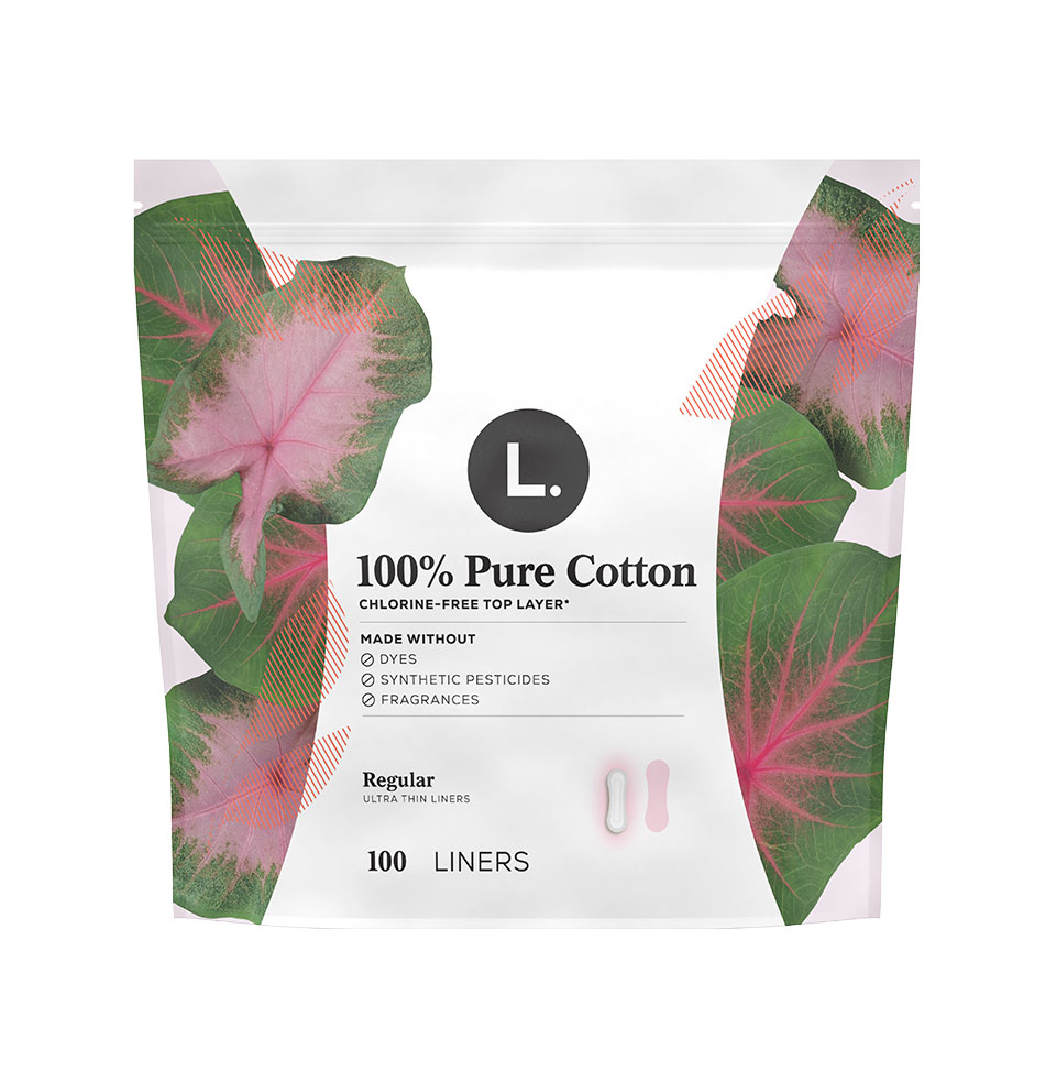L. Ultra Thin Unscented Pads With Wings, Super Absorbency, 100% Pure Cotton  Chlorine Free Top Layer, 42 Count 