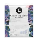 Maxi pads with organic cotton top sheet 