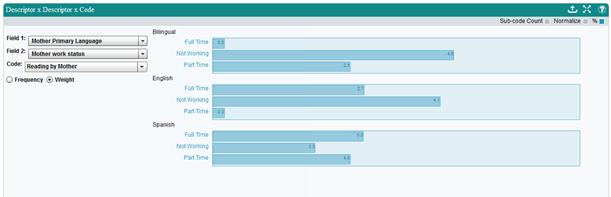 Example of The Descriptor x Descriptor x Code Weight Chart.