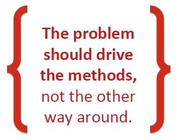 The Problem Should Drive the Method