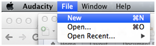 Opening your File in Audactiy