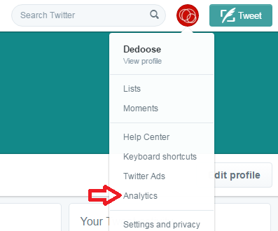 How to get to your Twitter Analytics