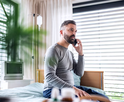 A man working from home using a laptop