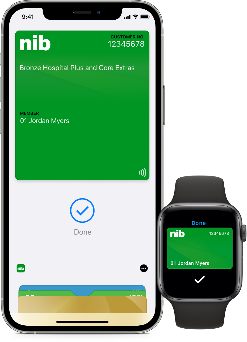Your nib card for Apple Wallet nib