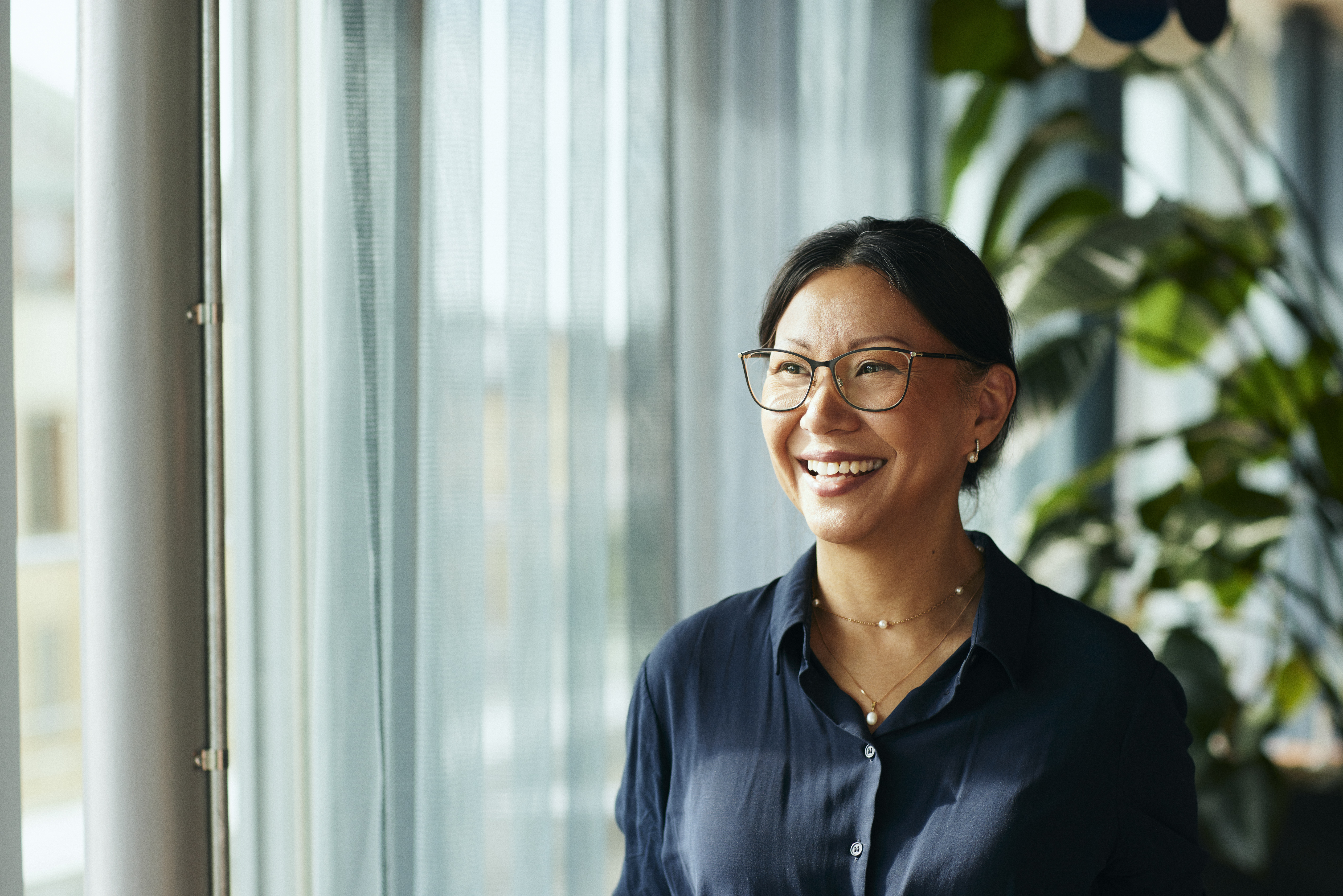 illustration and woman smiling