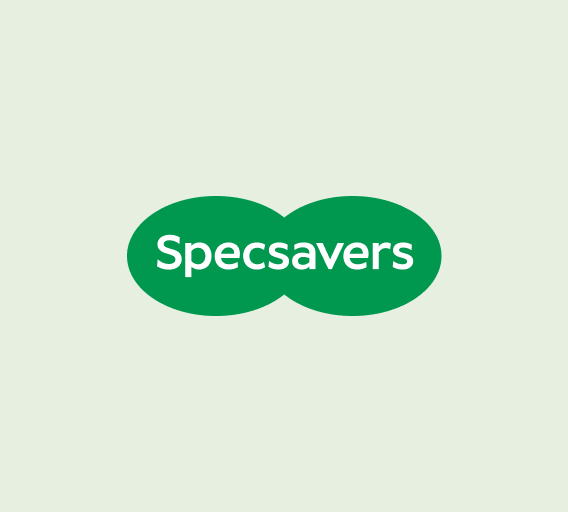 Specsavers logo with green background