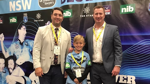 Luke from Good Sports Junior at the 2018 State of Origin Luke from Good Sports Junior at the 2018 State of Origin
