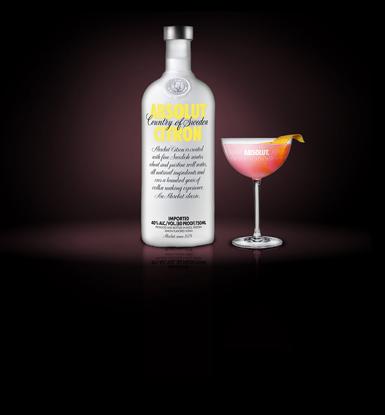 The sophisticated and Cosmopolitan gets a makeover with sharp Absolut Citron vodka.