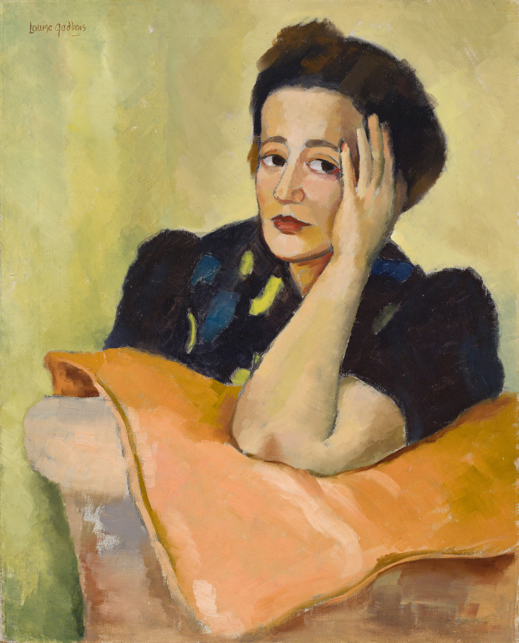 Louise Gadbois, 𝘓𝘢 𝘧𝘦𝘮𝘮𝘦 𝘢𝘶 𝘤𝘰𝘶𝘴𝘴𝘪𝘯 𝘳𝘰𝘴𝘦, 1939-1940. 