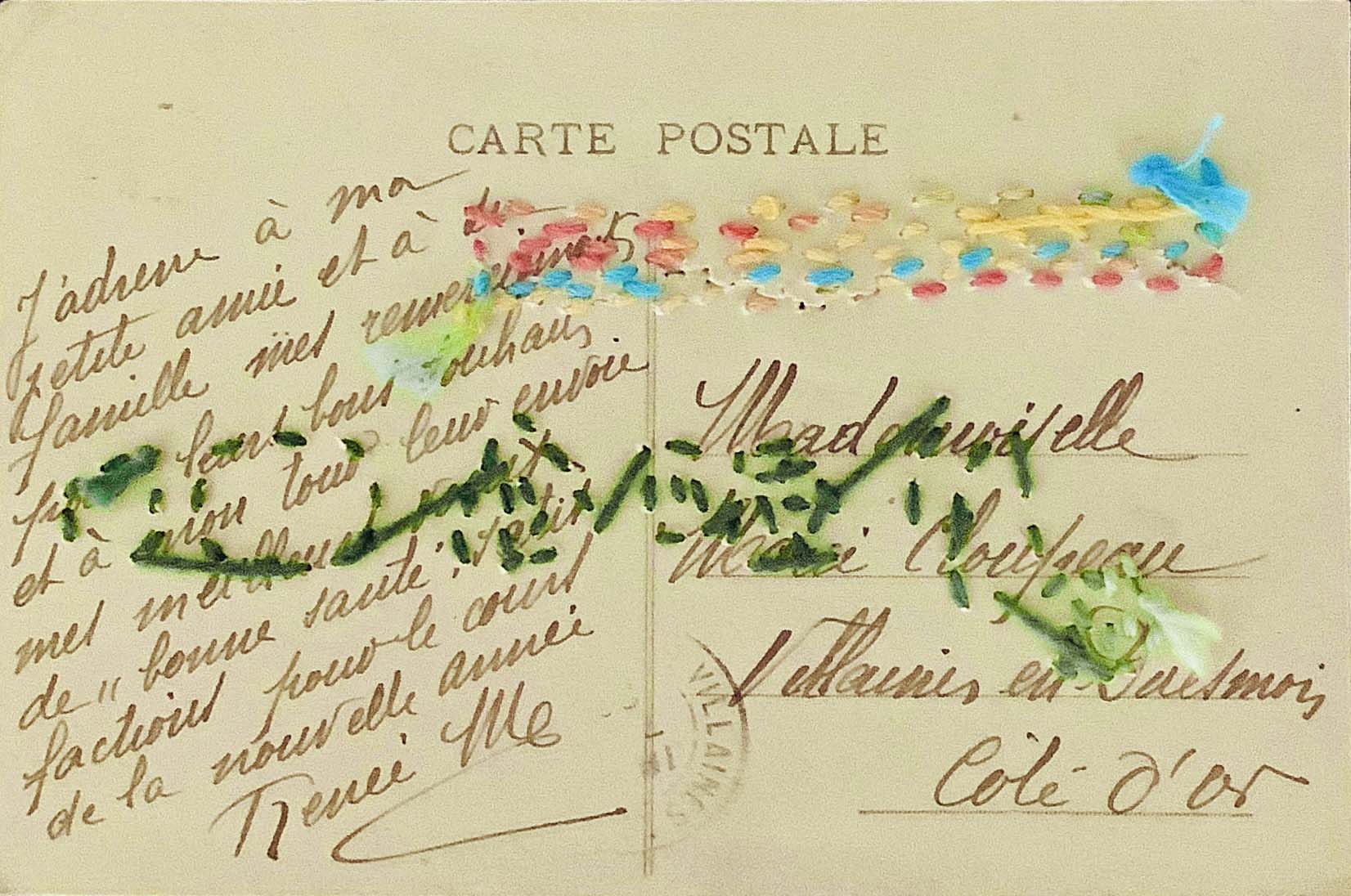 Carte postale no.3 (verso), Anne-Julie Hynes 