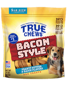 True Chews® Bacon Style Peanut Butter & Bacon Flavor Dog Treats