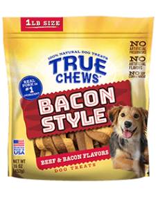 True Chews® Bacon Style Beef & Bacon Flavor Dog Treats