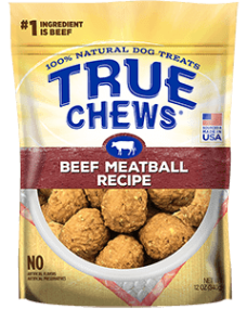 True Chews® Beef Meatball Recipe Dog Treats
