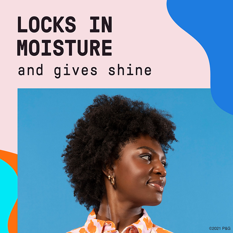 Locks in moisture and gives shine.