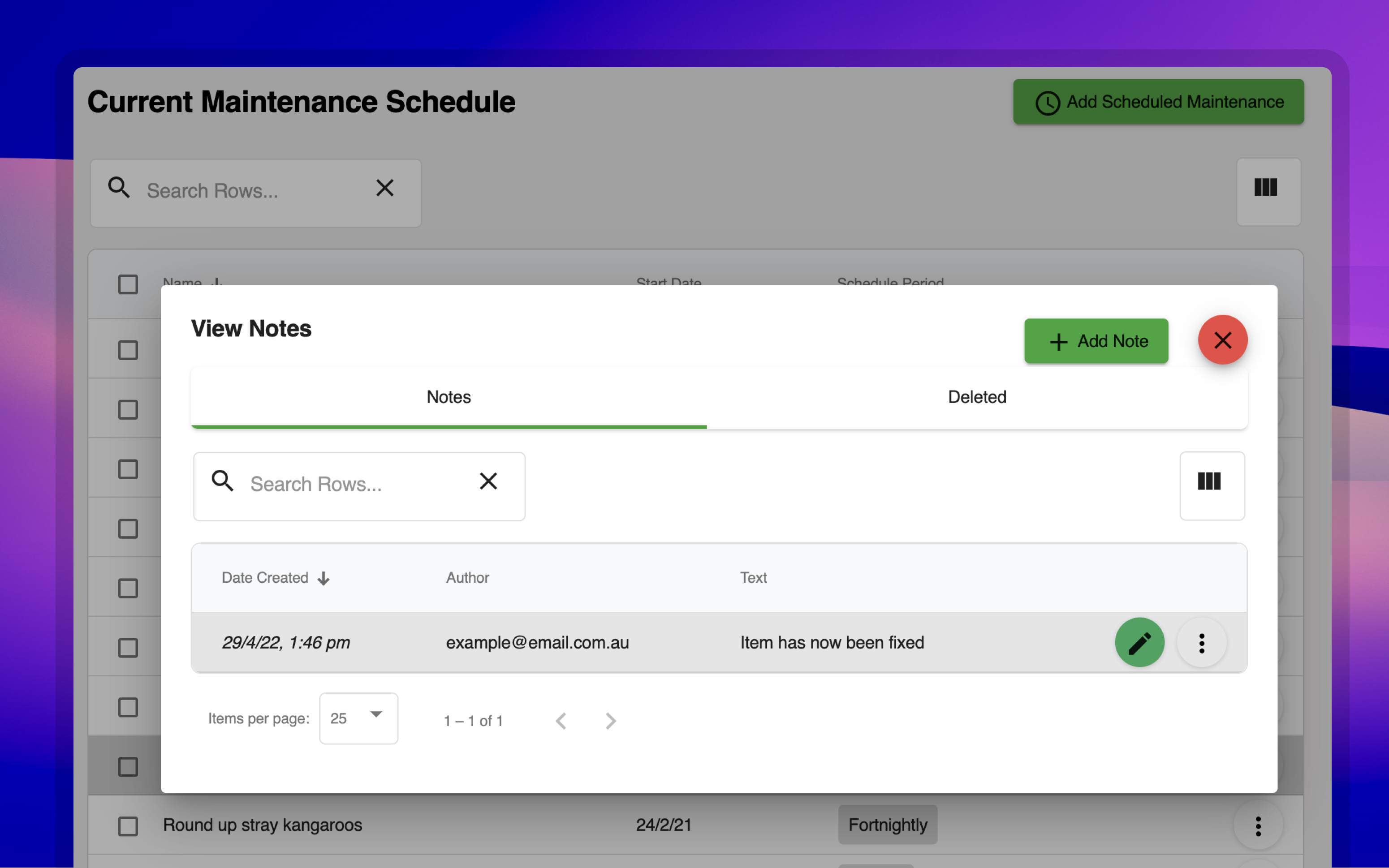 Cover Image for Notes on scheduled maintenance