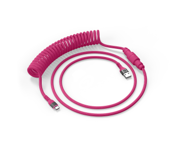 Spiralkabel: Leuchtend pink