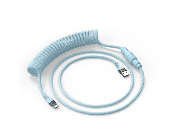 Spiraalkabel: pastelblauw