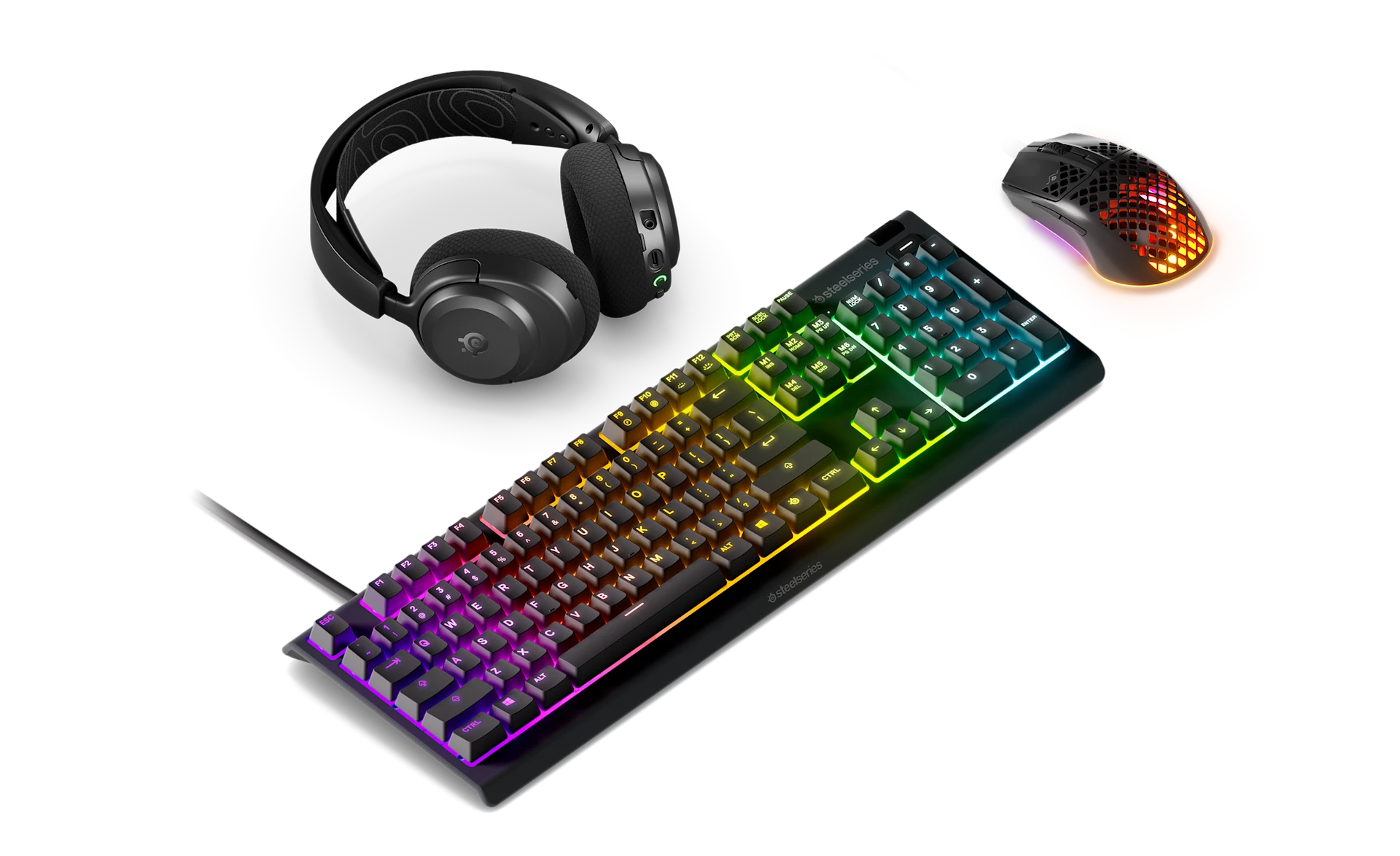 full_width image of Arctis Nova 5 + Apex 3 + Aerox 3 Wireless (2022) - 1 of 1 mobile