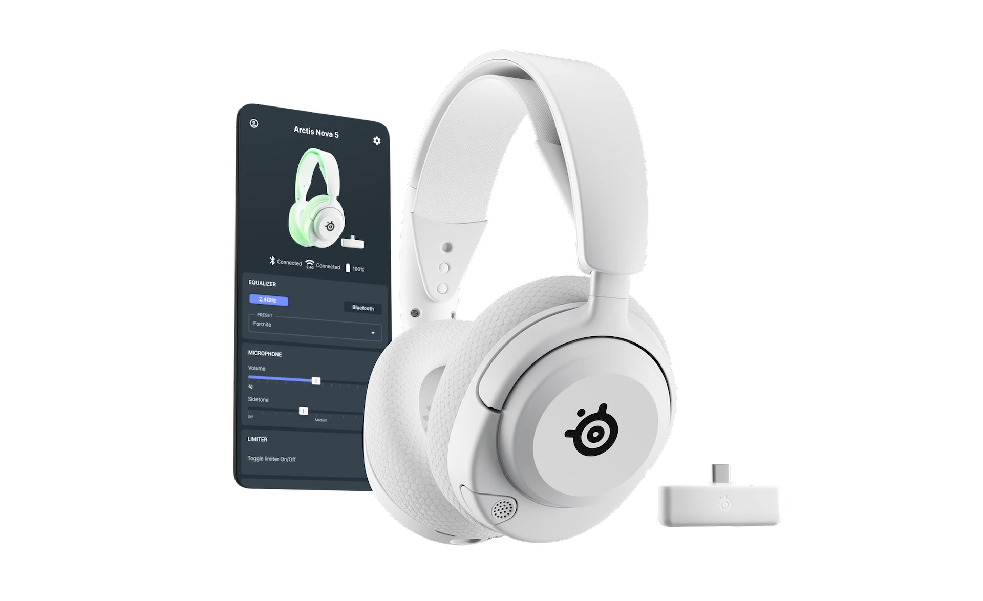 Arctis Nova 5 Wireless 白 無線 steelseries arctis_nova_5x_wl_white_pdp_im