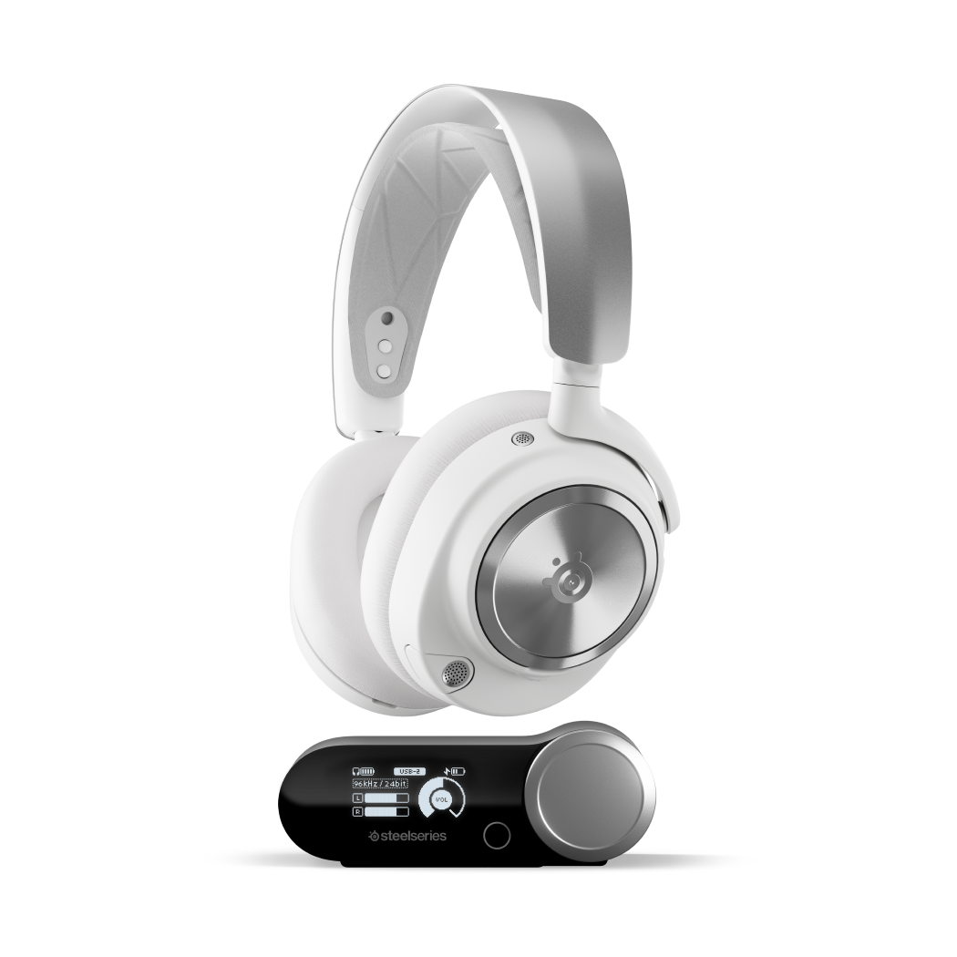 SteelSeries Arctis Nova Pro trådløst spillheadset for PlayStation og PC | Hvit