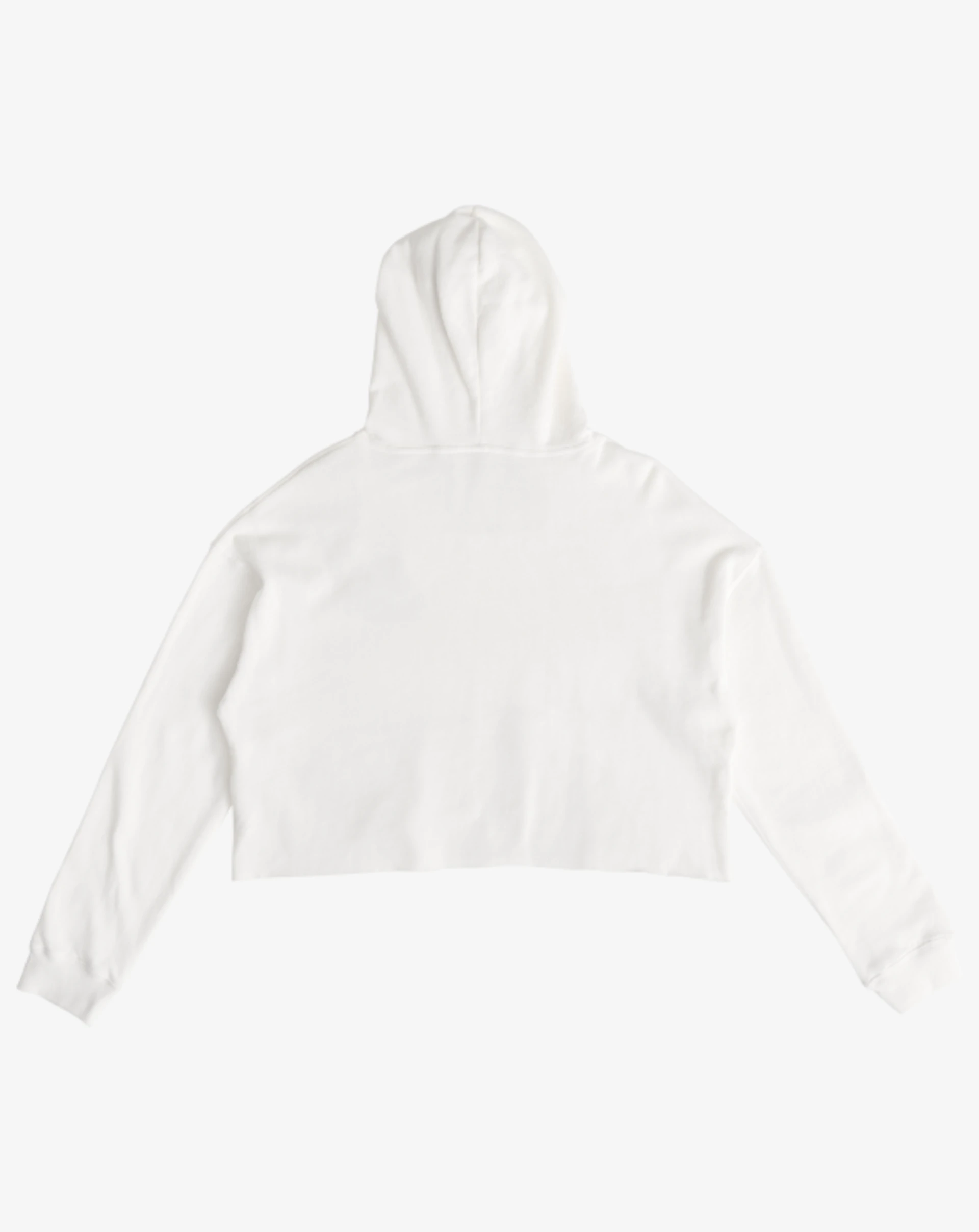half_width image of Women's Cropped Hoodie: Ivory: L - 3 of 5 mobile