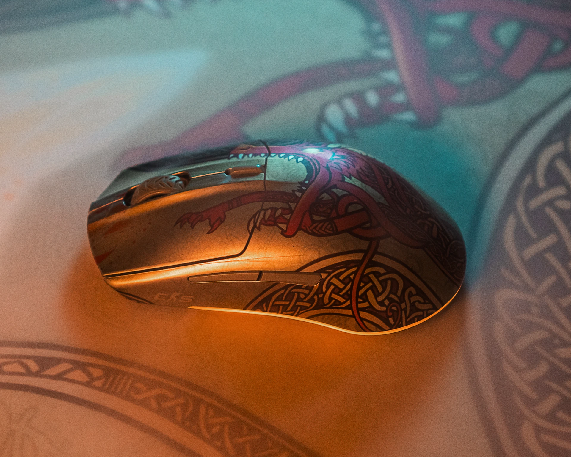 half_width image of SteelSeries Wireless Gaming Mouse CS2 Dragon Lore Edition - 5 of 5 mobile