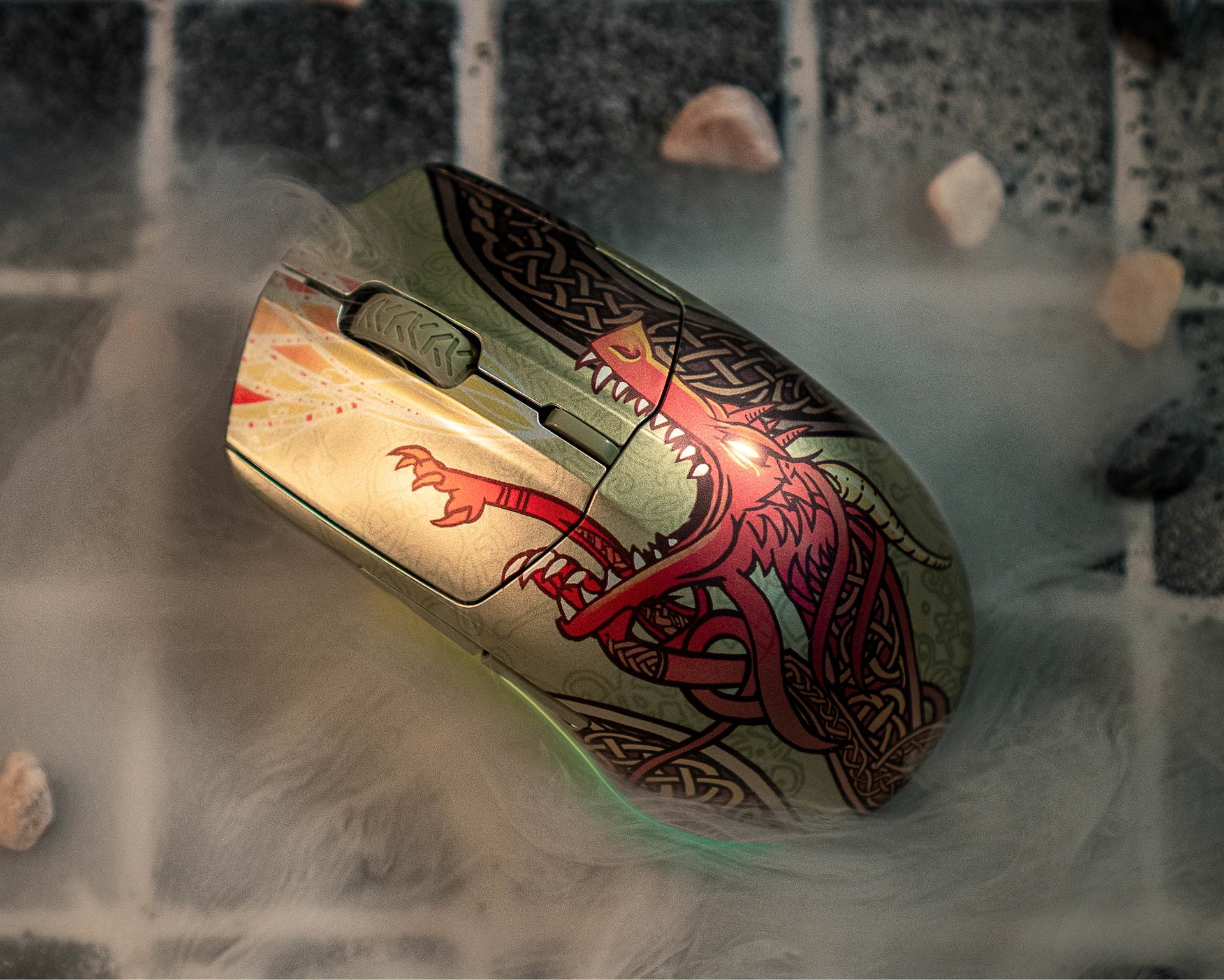 half_width image of SteelSeries Wireless Gaming Mouse CS2 Dragon Lore Edition - 4 of 5 mobile