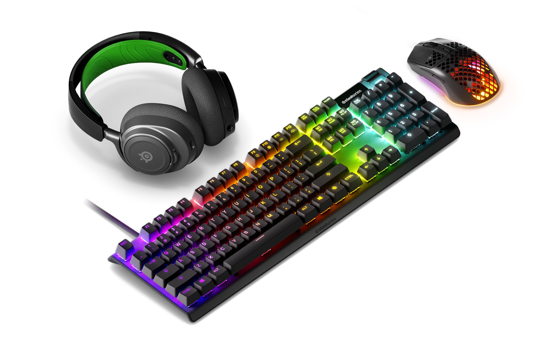 full_width image of Arctis Nova 7X + Apex 7 + Aerox 3 Wireless (2022) - 1 of 1 mobile