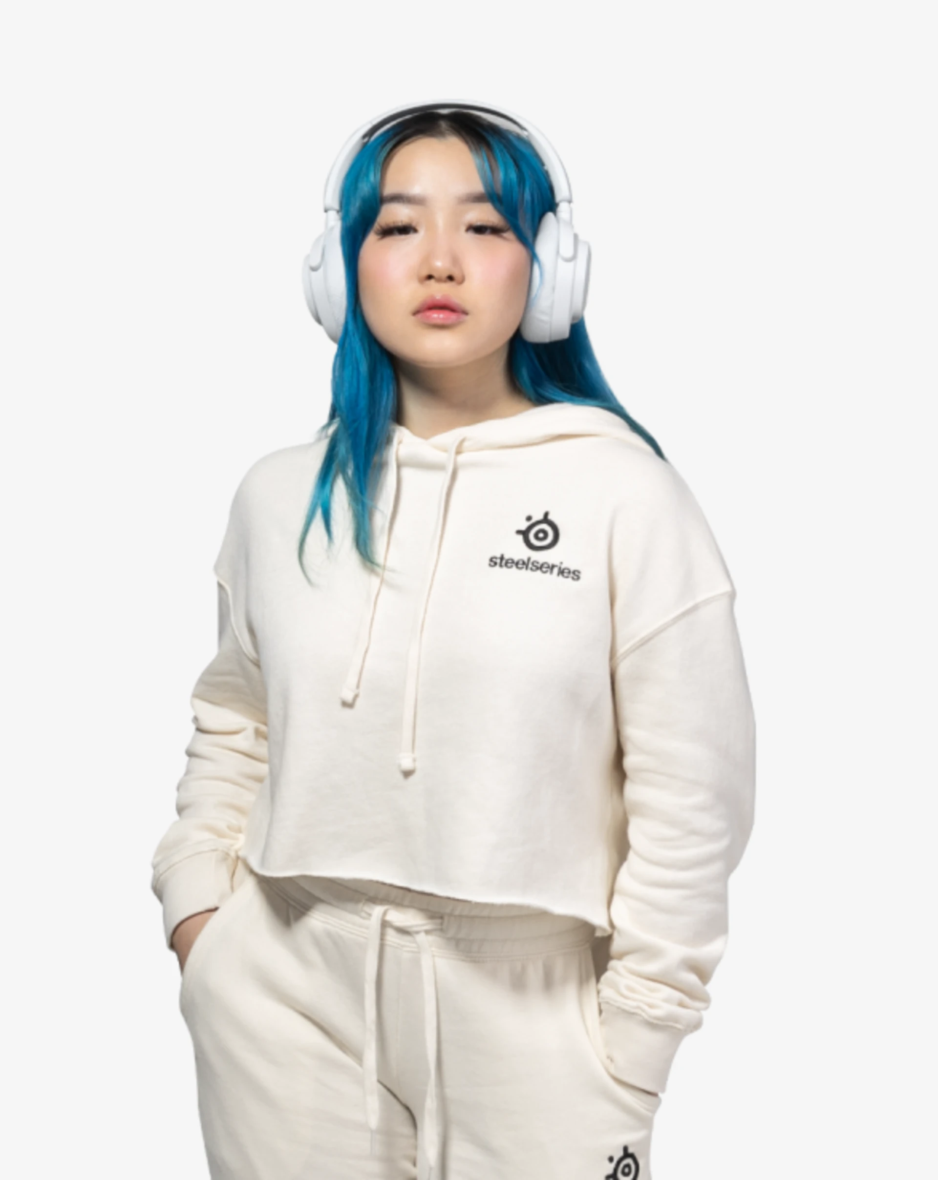 half_width image of Woman's Cropped Hoodie - 4 of 5 mobile