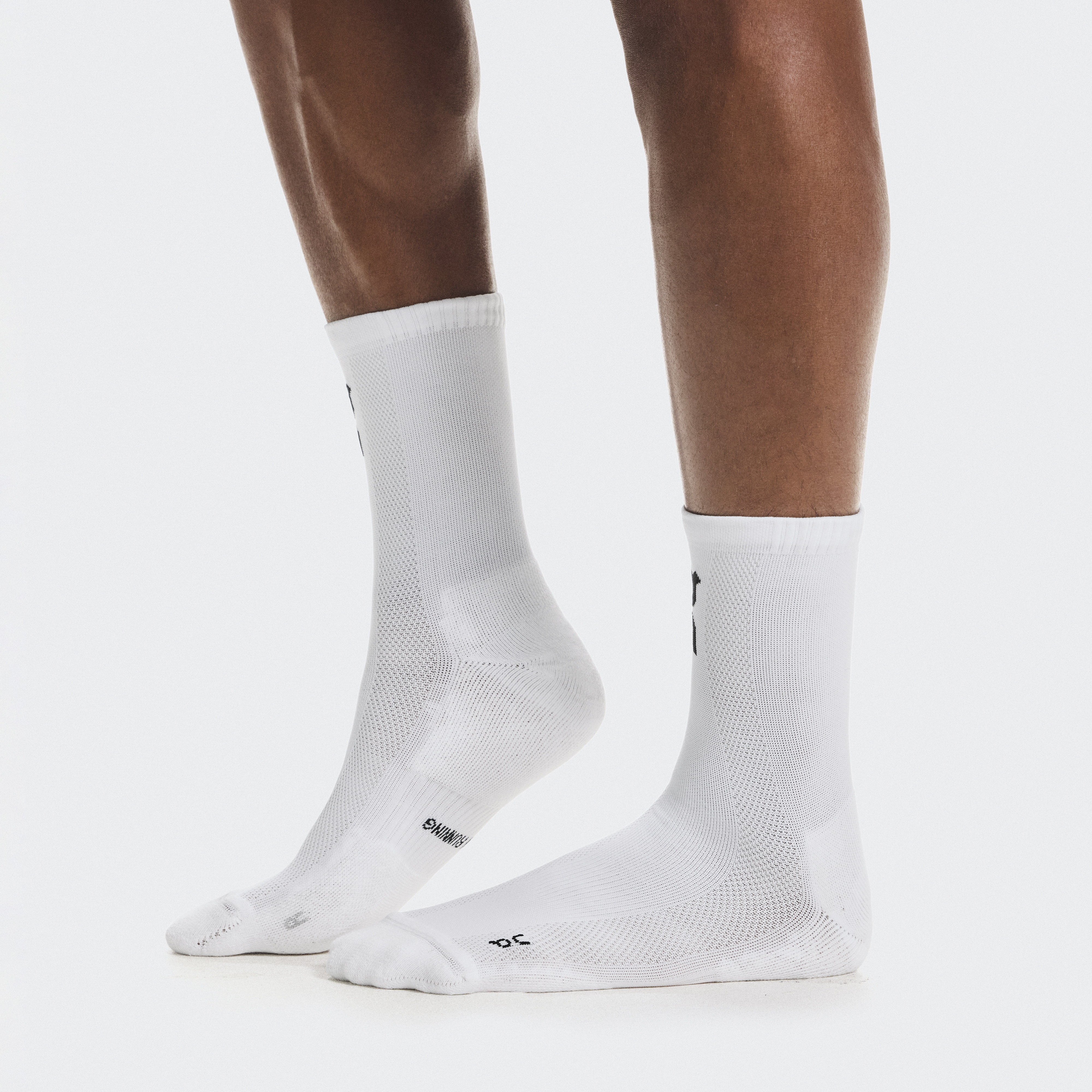 Core Run Sock High 2P in White