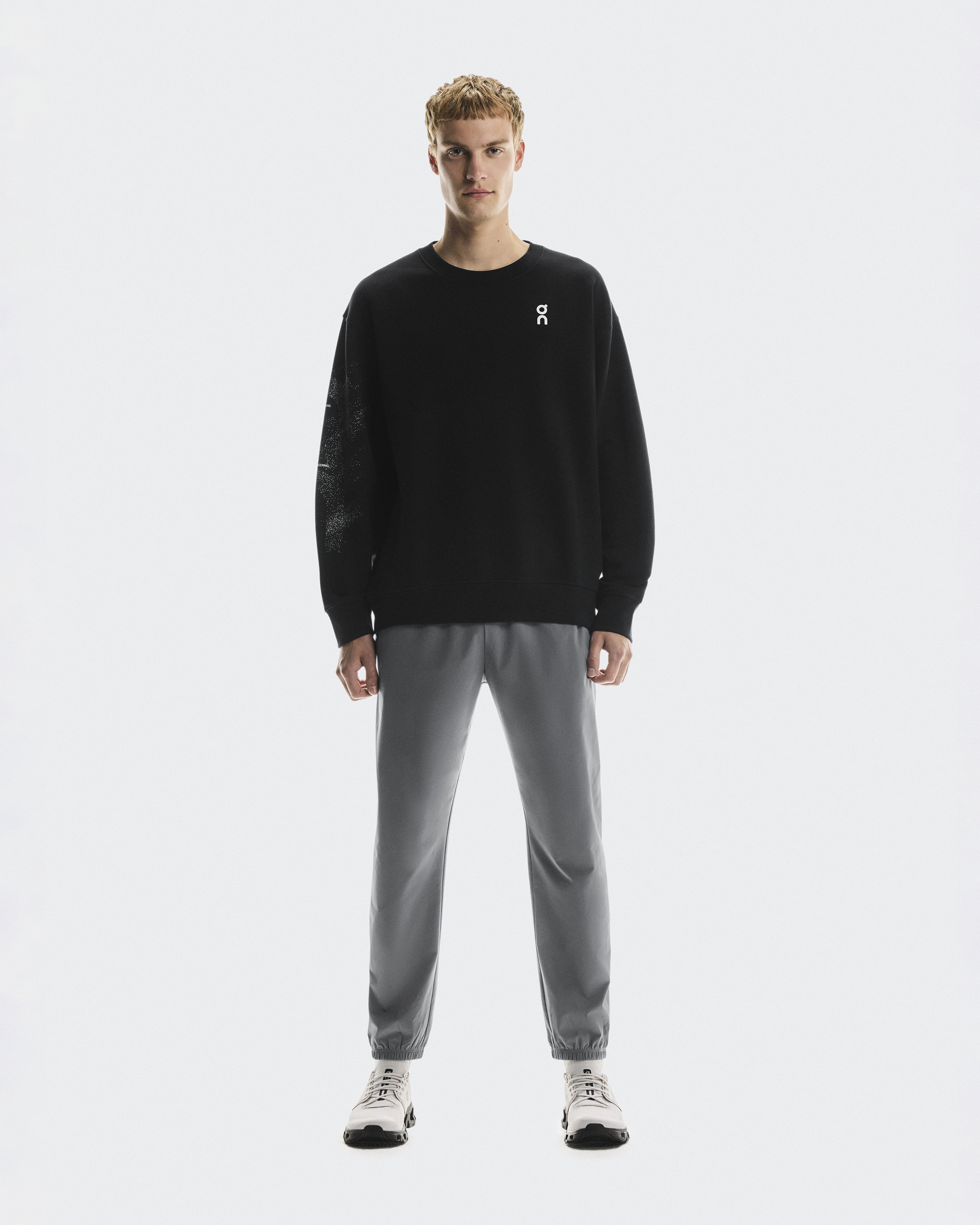 m.u CLASSY RAGLAN SWEAT ベージュ×ブラック w_foundation_sweatshort_bone_0
