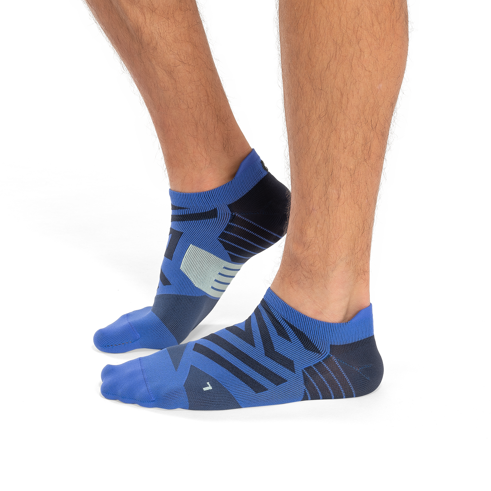 Men's Performance Low Sock, Cobalt & Denim