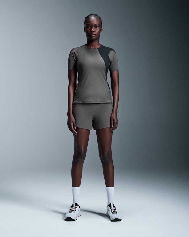 On Women's Ultra-T Short-Sleeve Shirt in Eclipse/Black, Size: XS, Polyester