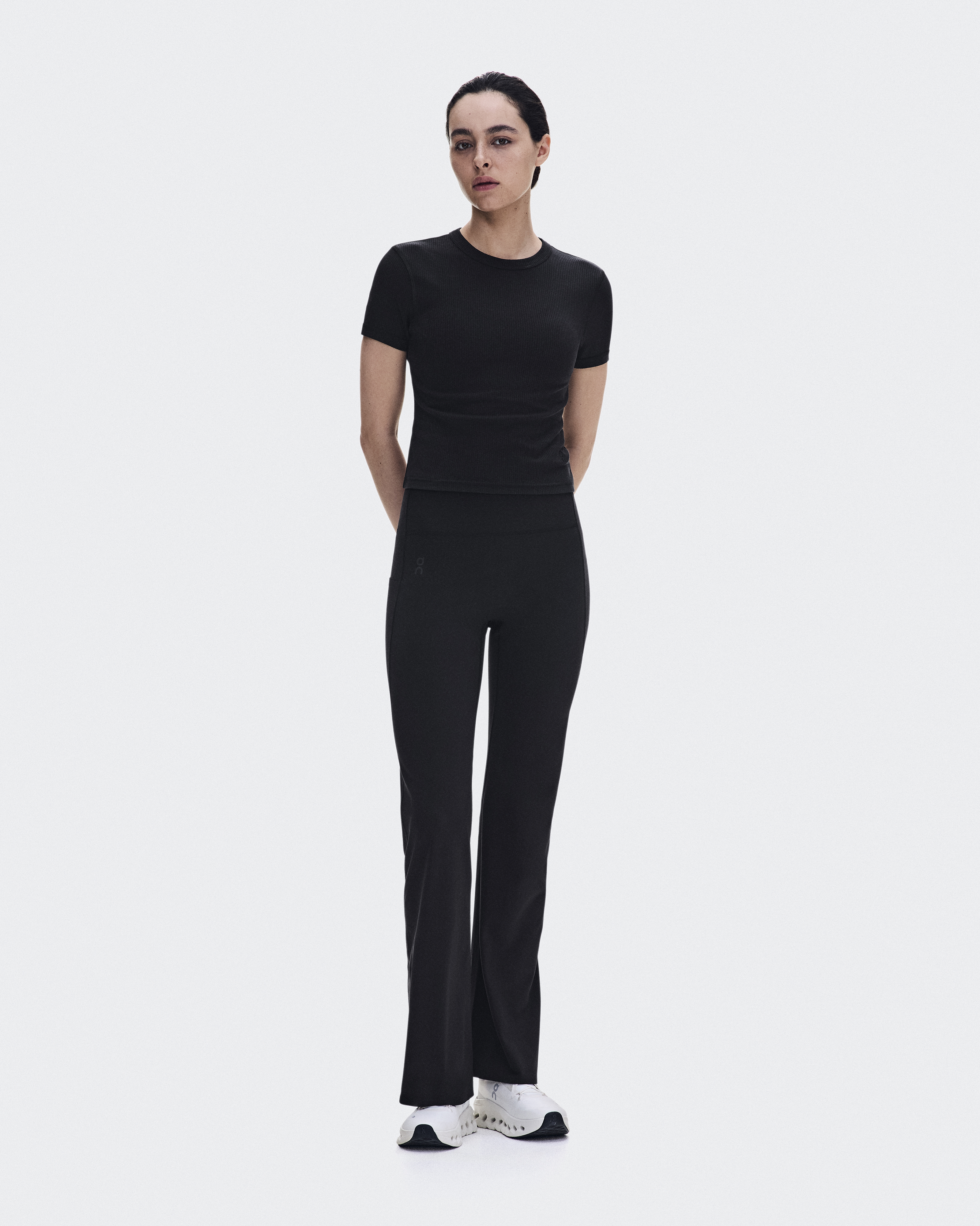 All-Day Ribbed T-Shirt in Black