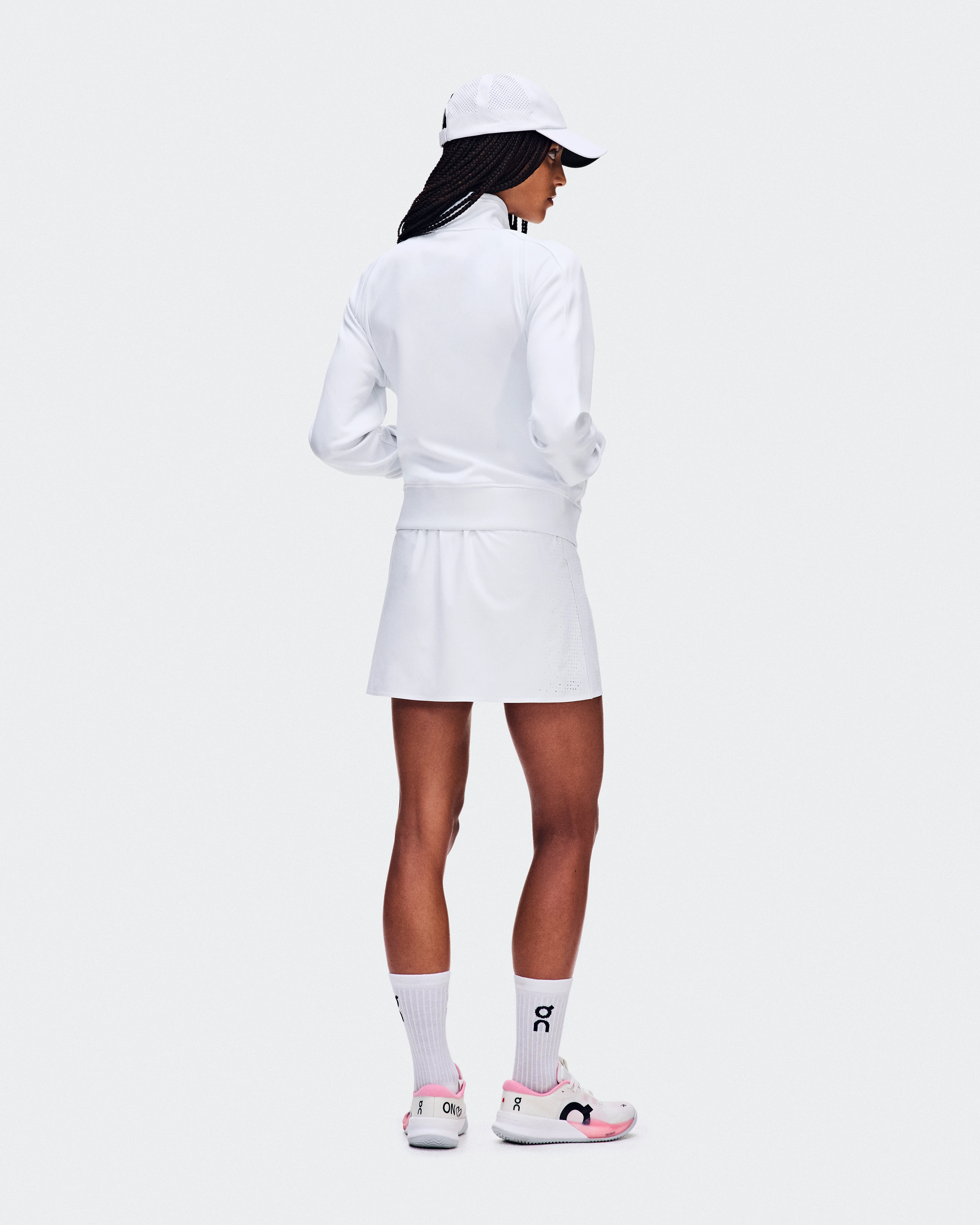 On Courtside Full Zip LDN White Women