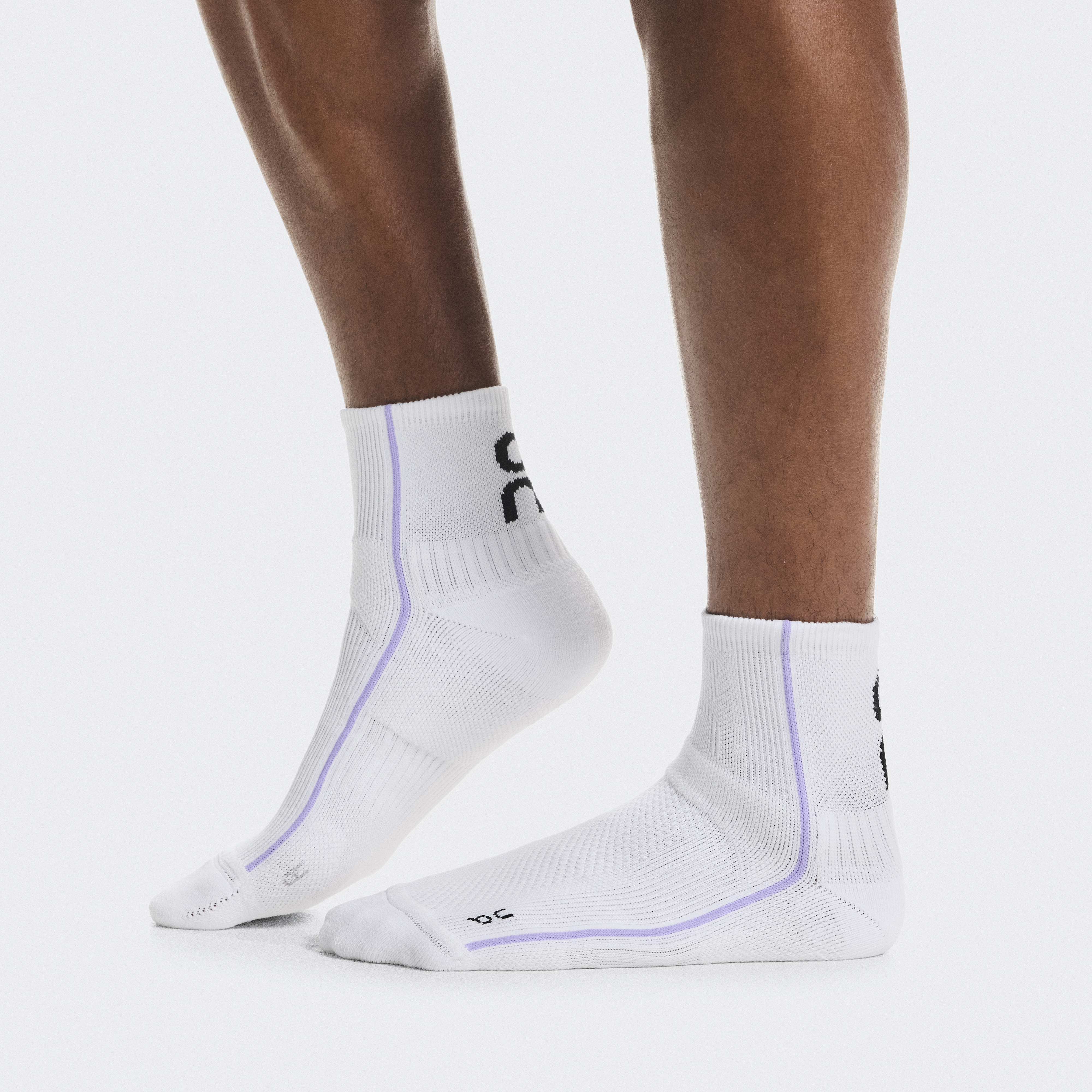 Court Sock Mid in White/Bloom
