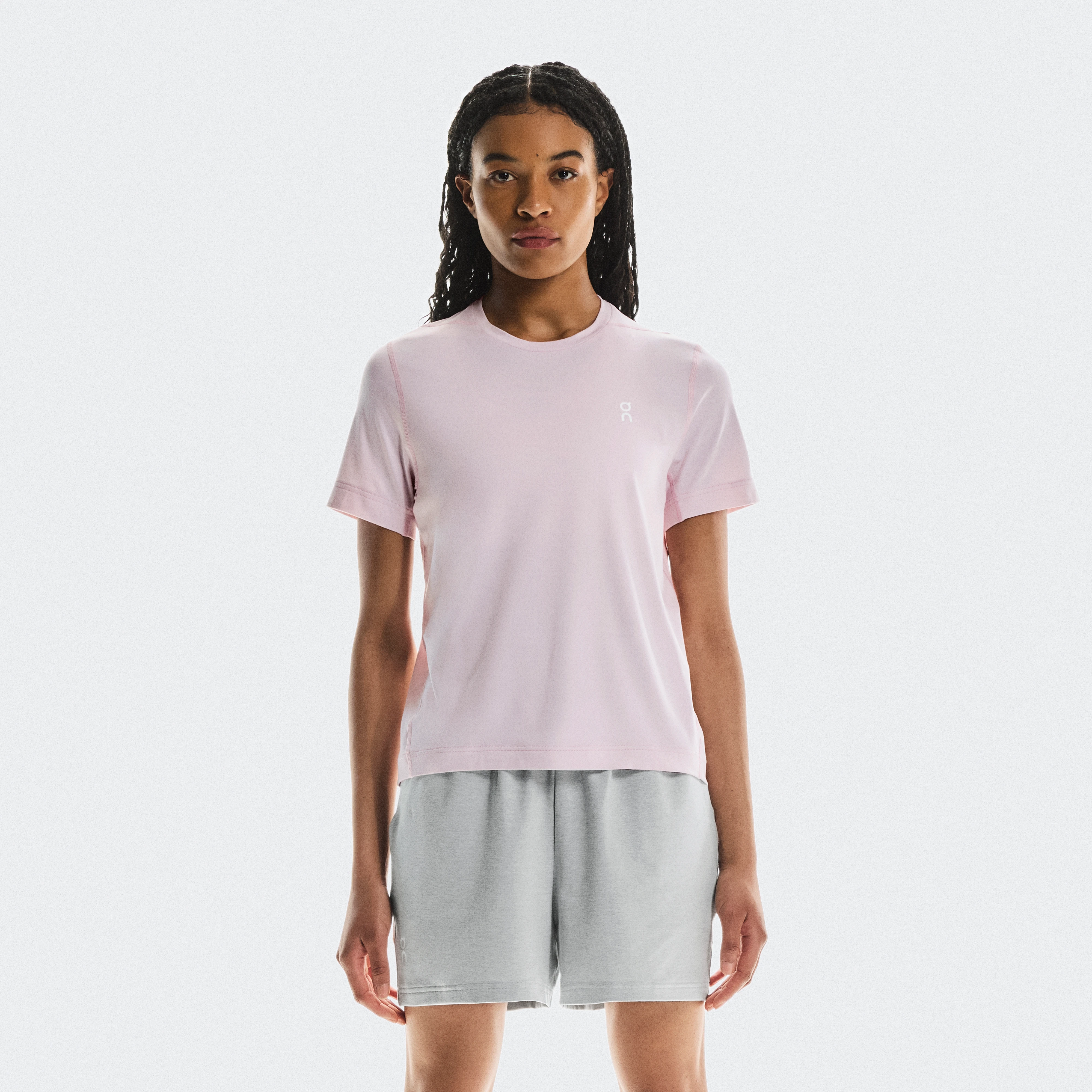 On Courtside-T Rosado Mujer Mujer – Ligeras, tenis para todos los días, supersuave Camisetas