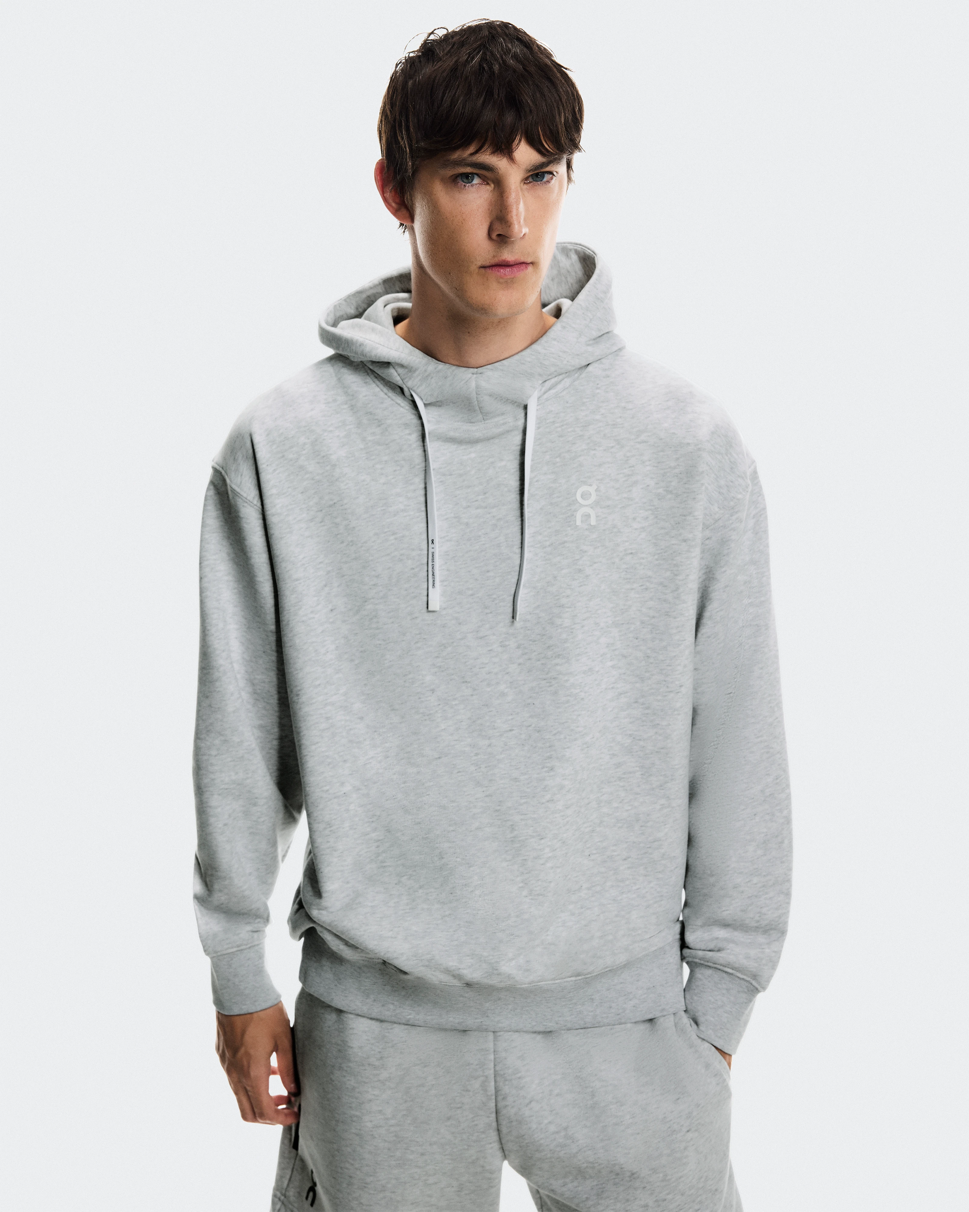 On Club Hoodie Smash Grey Heather Homme Sweats à capuche et sweats
