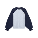 Oversized Crewneck Sweater in Inkwell/Alloy Heather